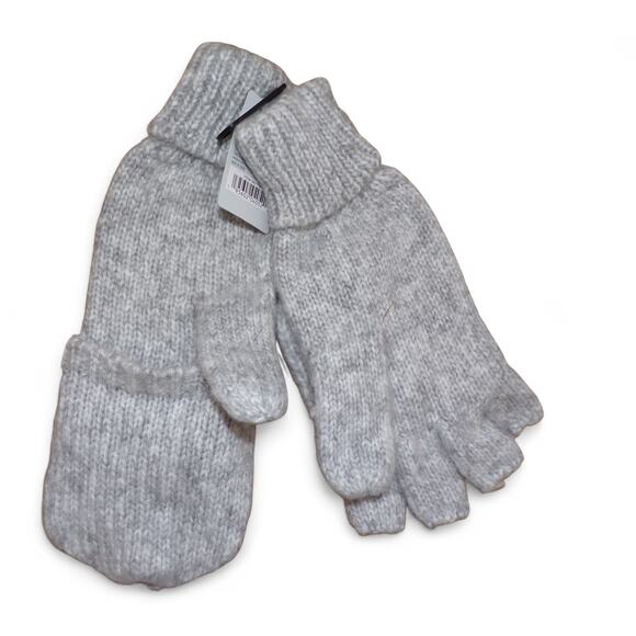 west loop Accessories - West Loop Fingerless Gloves Convert to Mittens 85% Acrylic 15% Polyester